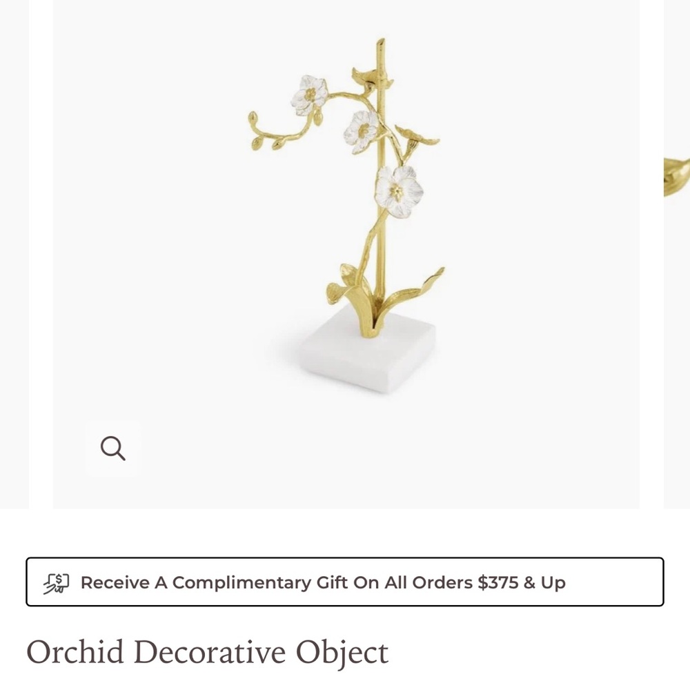 Michael Aram Gold and White Floral Accent
